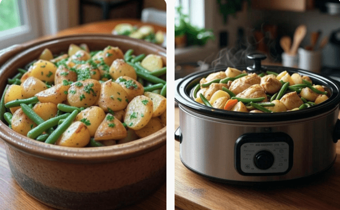 Crockpot Chicken Potatoes and Green Beans